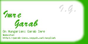 imre garab business card